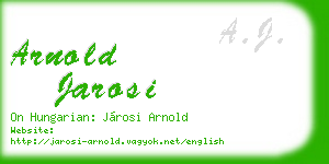 arnold jarosi business card