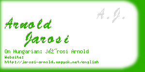 arnold jarosi business card